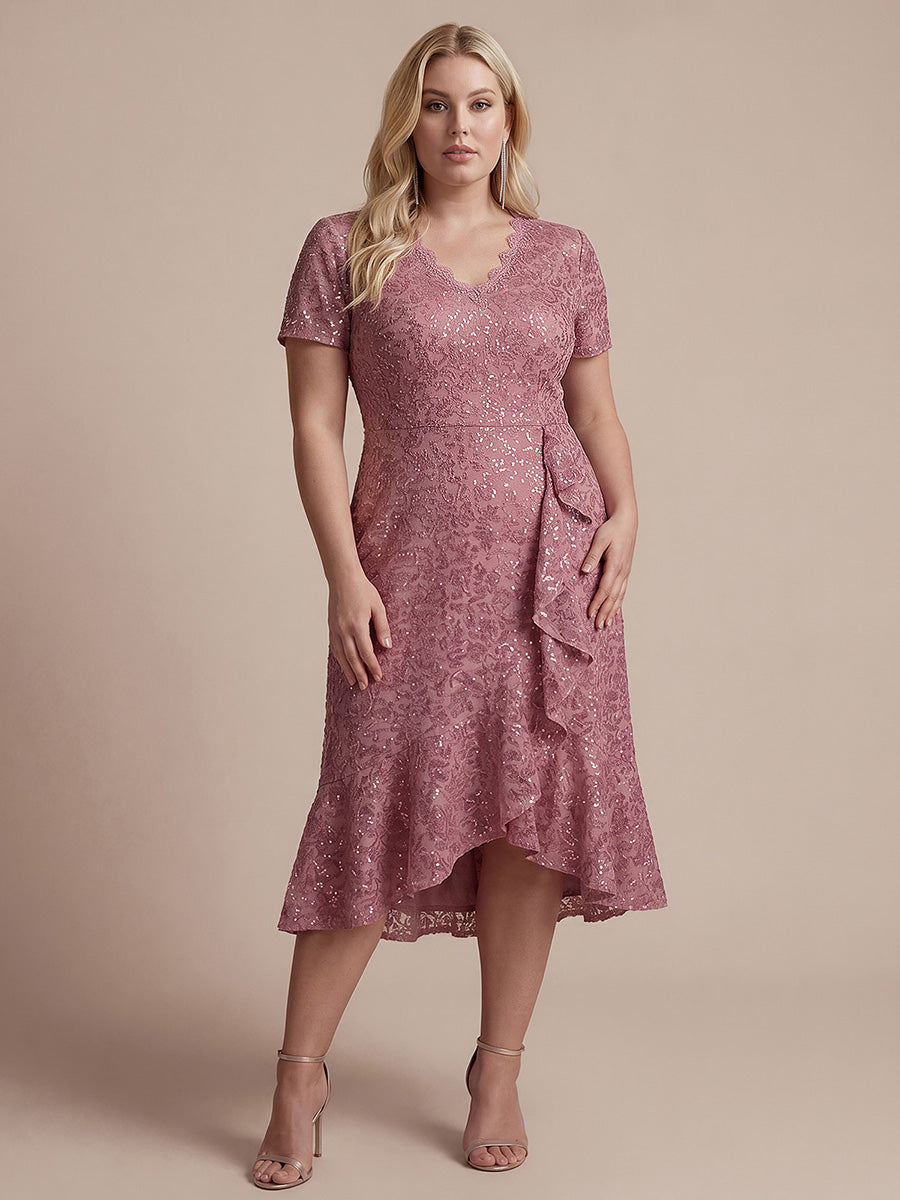 Ever-Pretty Plus Size Lace Puff Sleeve Mother of the Bride Dress Ever-Pretty Plus Size Lace Puff Sleeve Mother of the Bride Dress