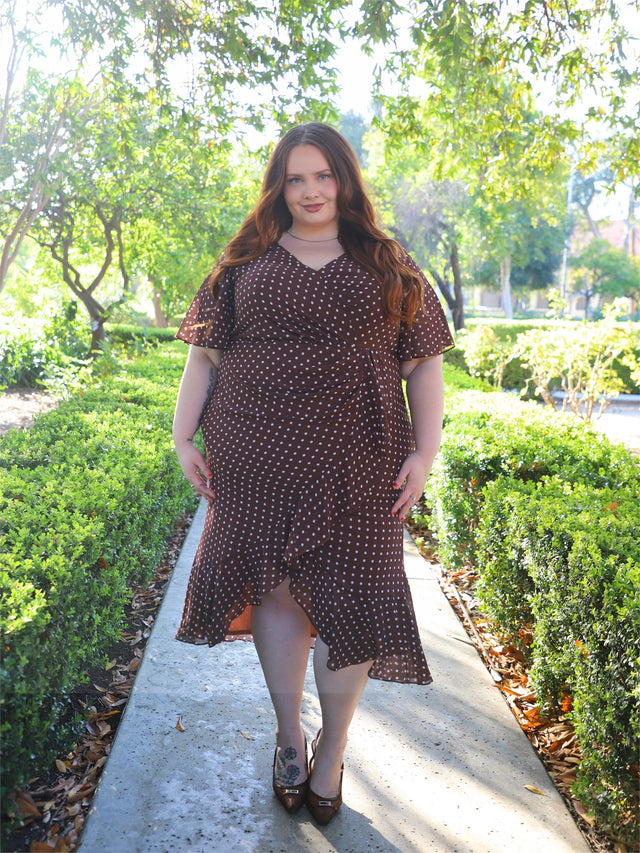 pretty FLORENCIA|Plus Size Printed Mermaid Chiffon Wedding Guest Dress Fan Photos 1
