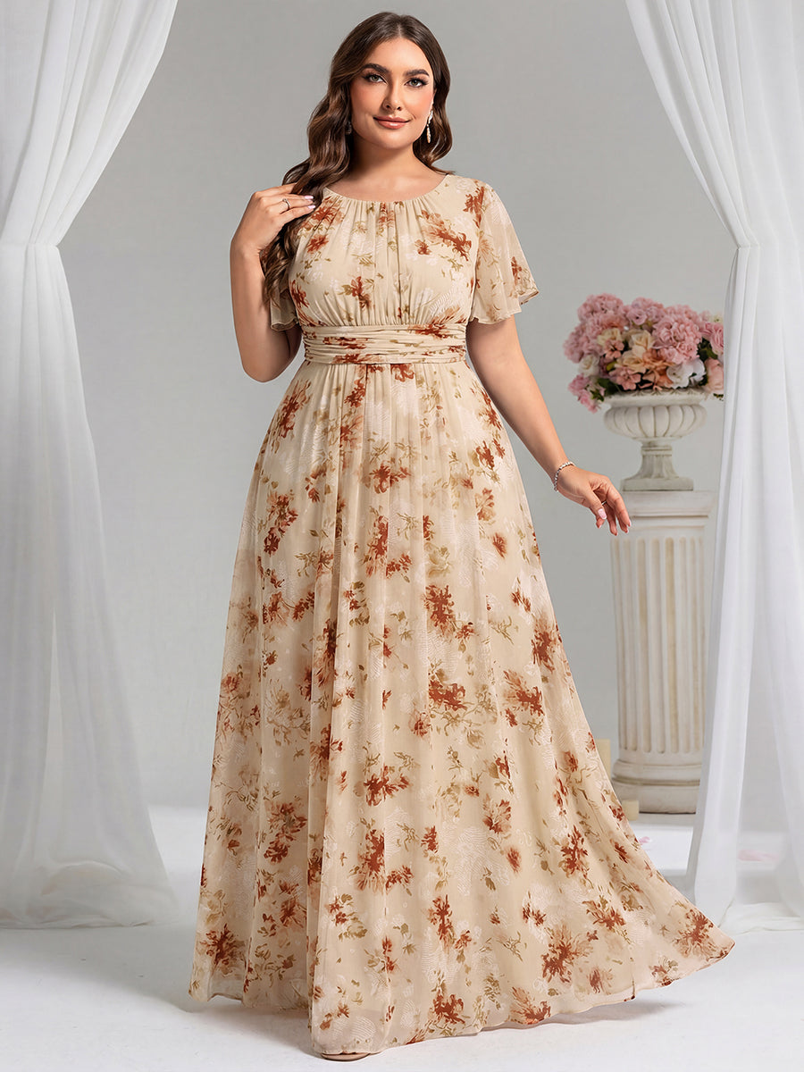 Ever-Pretty Amber Bloom Floor Length Bridesmaid Dress with Flutter Sleeves Ever-Pretty Amber Bloom Floor Length Bridesmaid Dress with Flutter Sleeves