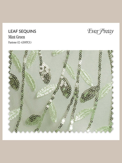 Ever-Pretty Leaf Sequins Swatch