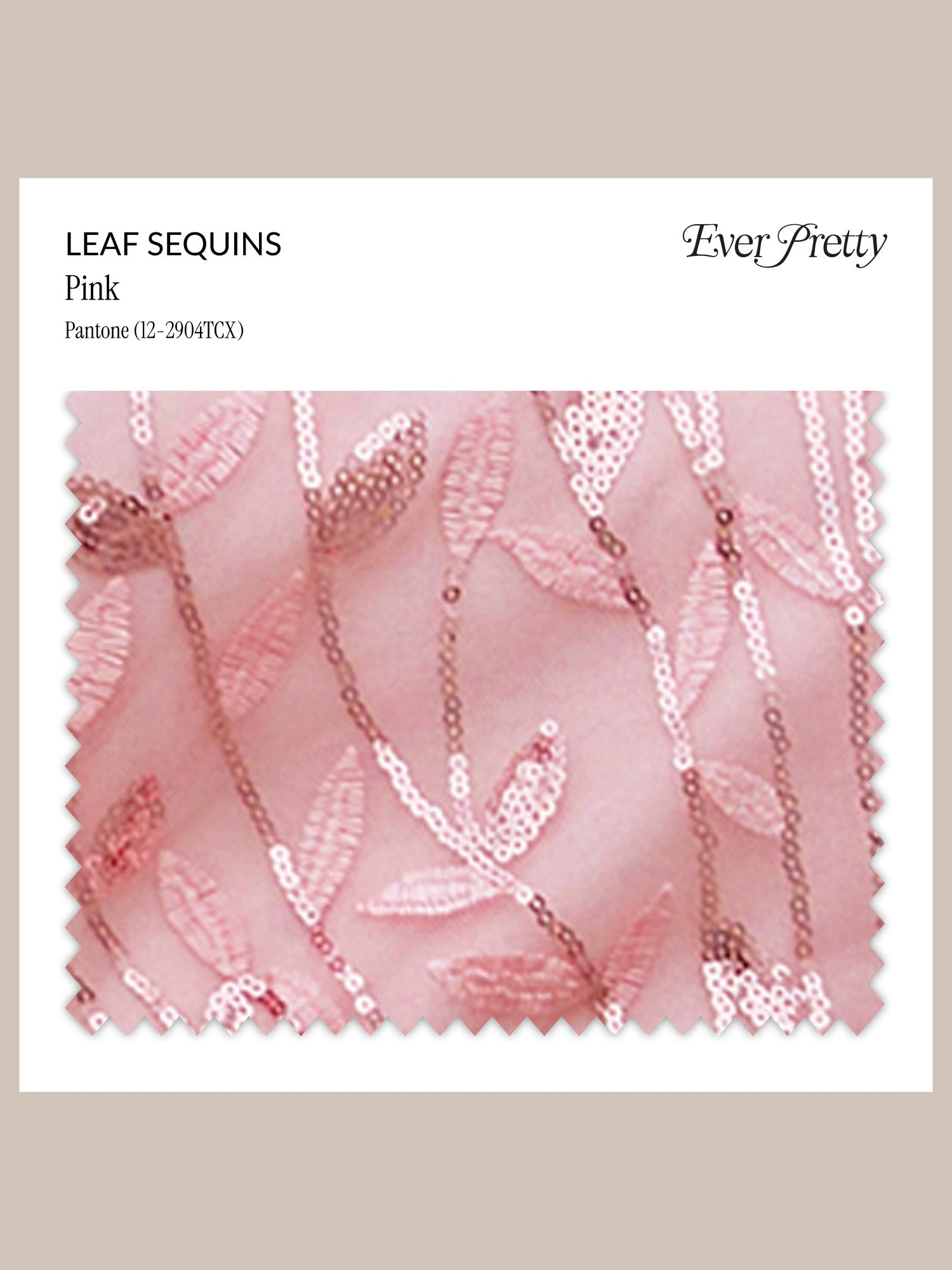 Ever-Pretty Leaf Sequins Swatch #Color_Pink