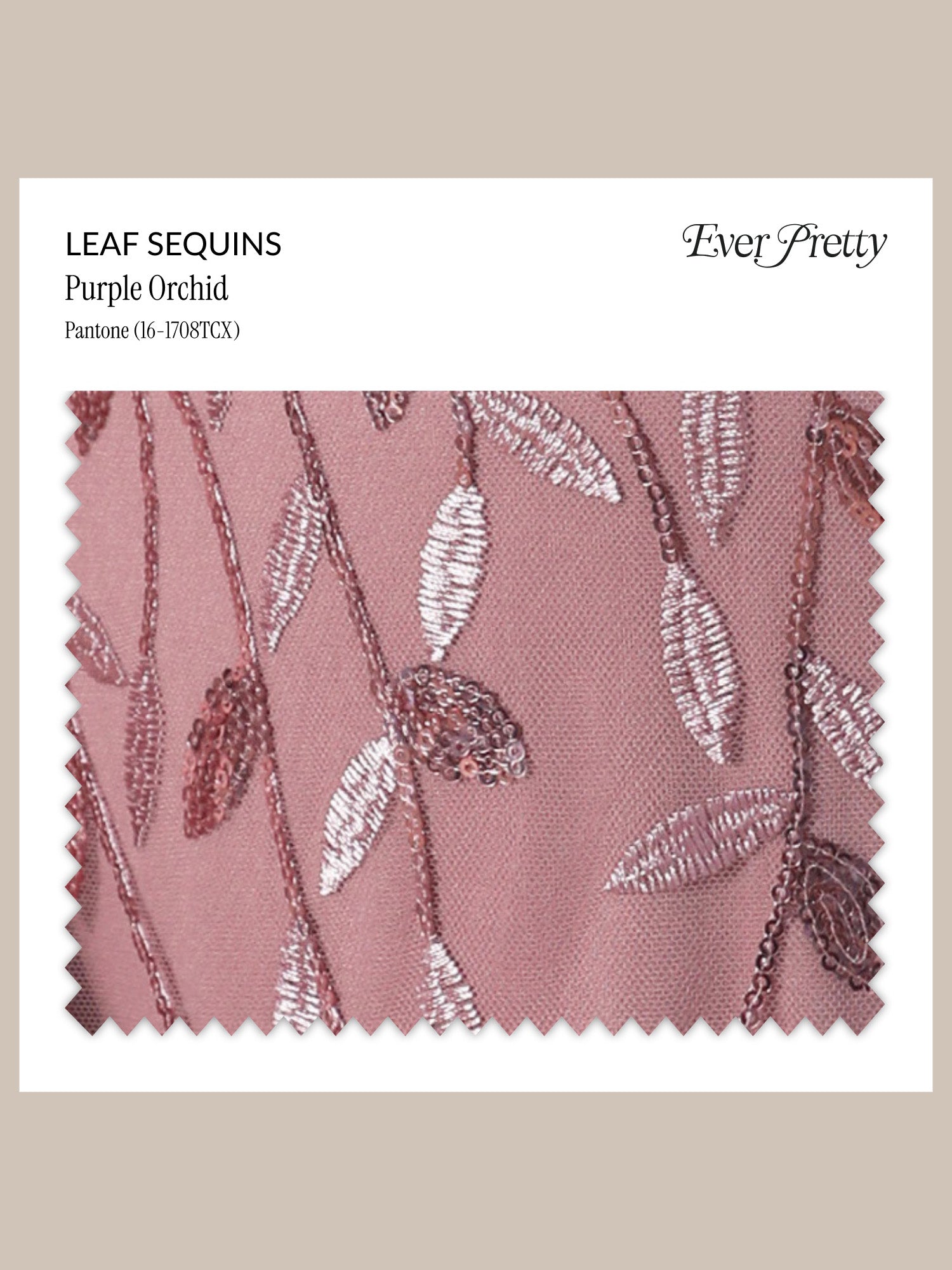 Ever-Pretty Leaf Sequins Swatch #Color_Purple Orchid