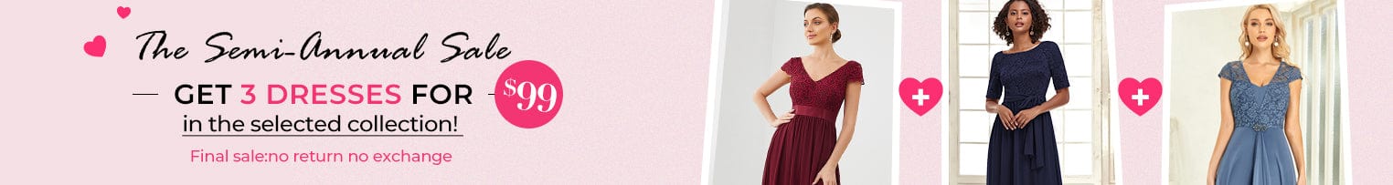Final Sale: 3 Dresses For $99