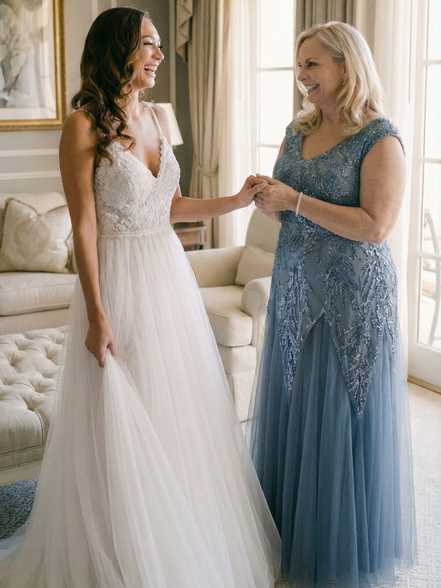 Ever-Pretty Plus Size V-Neck Sequin Cap Sleeve Tulle Sequin Dress, Long Evening Gown Vestido con Lentejuelas Ever-Pretty Plus Size V-Neck Sequin Cap Sleeve Tulle Sequin Dress, Long Evening Gown Vestido con Lentejuelas