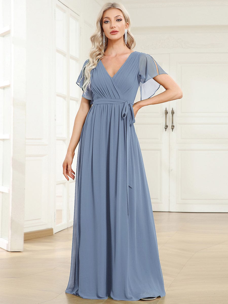 Ever-Pretty Chiffon Swatch #Color_Slate Blue