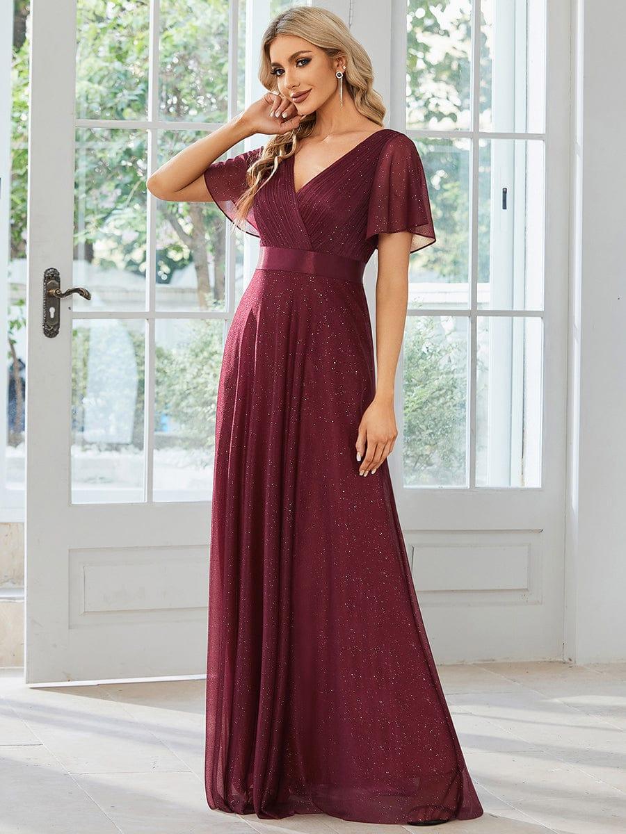 Burgundy Formal Dresses #style_EE50159BD