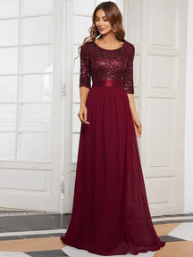 Burgundy Formal Dresses #style_EE00685BD