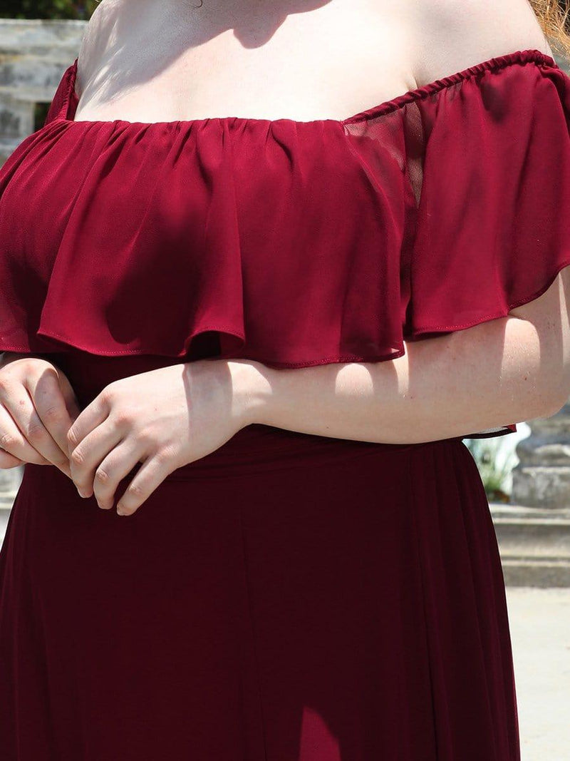 Aurora olive cold shoulder bridesmaid dress with split s20