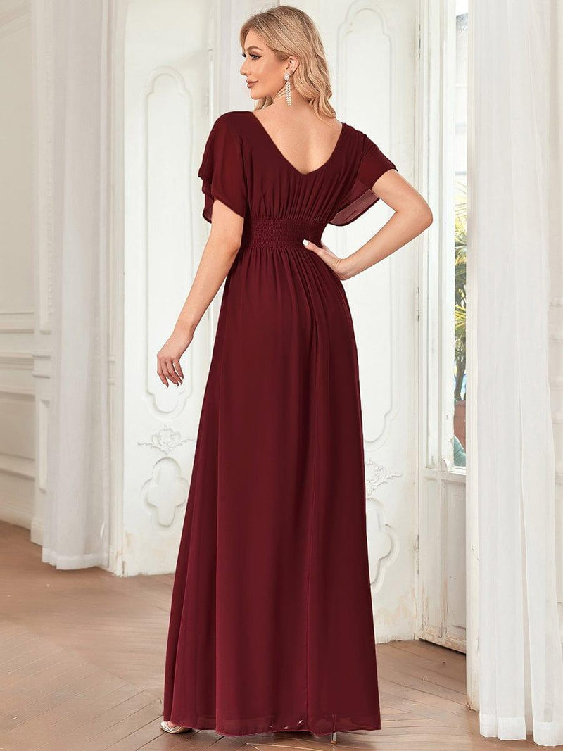 Empire Waist Maxi Chiffon Evening Dress for Women