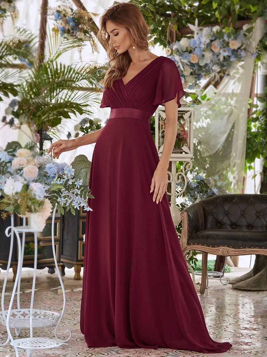 Burgundy Formal Dresses #style_EP09890BD