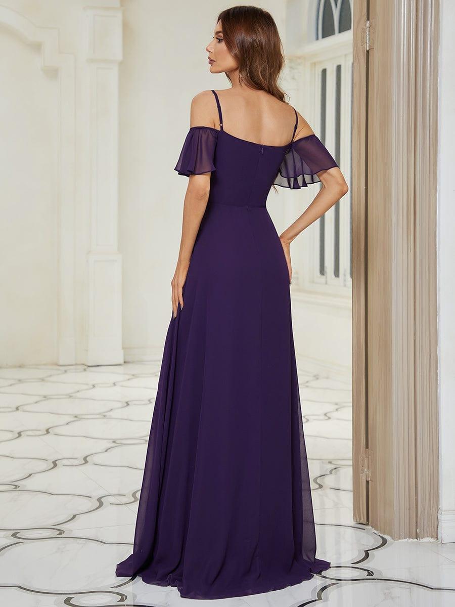 Amber Bloom Floor Length Wedding Guest Dress with Cold Shoulder Sleeves - Ever-Pretty US Amber Bloom Floor Length Wedding Guest Dress with Cold Shoulder Sleeves - Ever-Pretty US