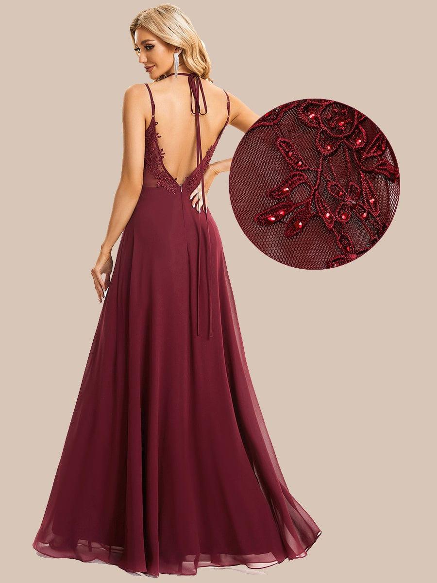 Pleated Chiffon Spaghetti Straps Bridesmaid Dress with Lace Open Back | Multifunctional Clothing - Ever-Pretty US Pleated Chiffon Spaghetti Straps Bridesmaid Dress with Lace Open Back | Multifunctional Clothing - Ever-Pretty US