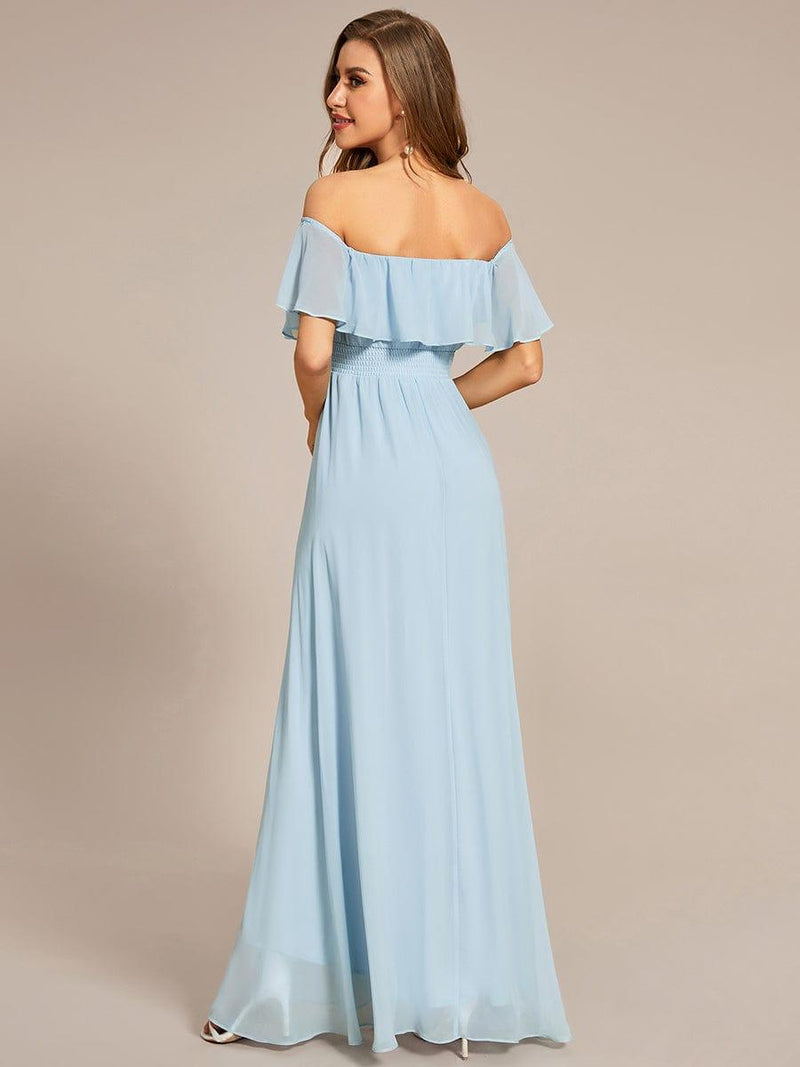 Charming Off-Shoulder Asymmetrical Bridesmaid Dress