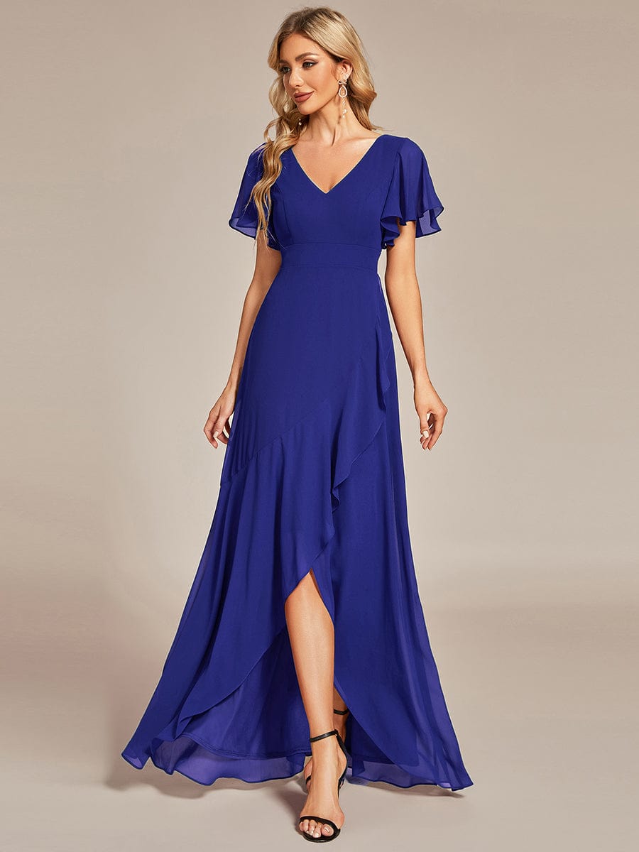 Ever-Pretty Chiffon Swatch #Color_Sapphire Blue
