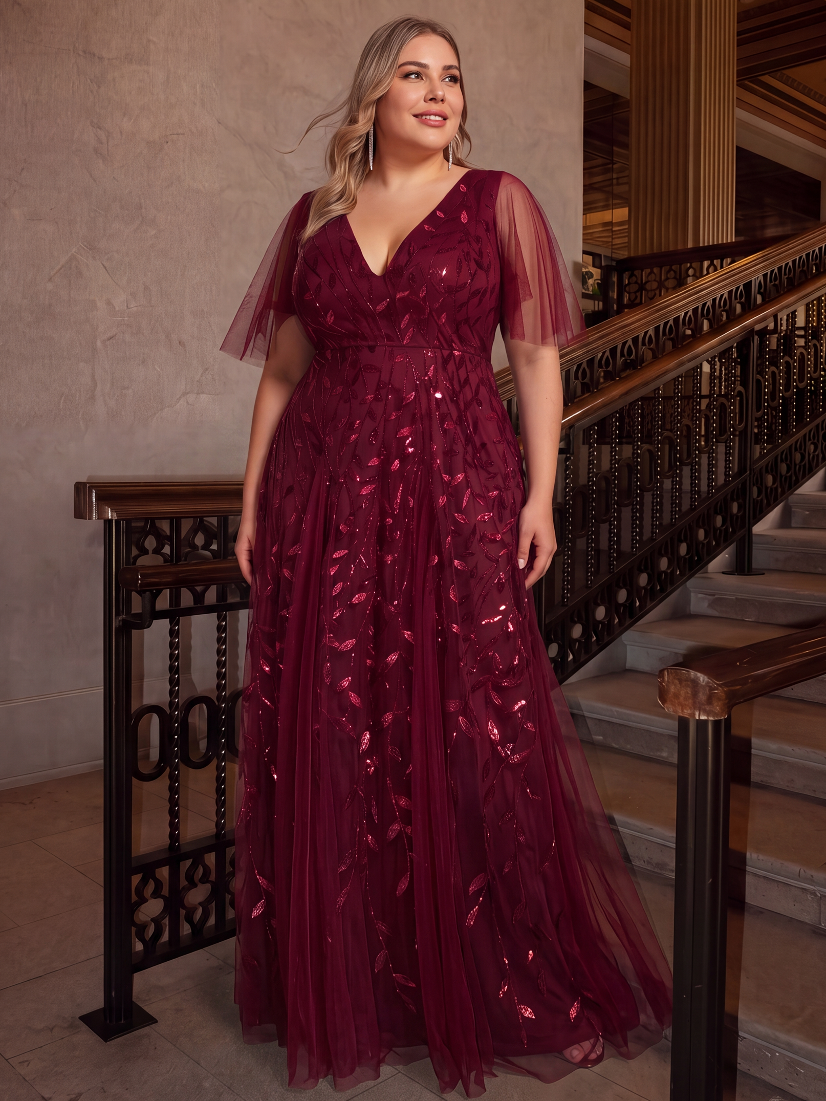 ever pretty plus size formal dresses Plus Size Pleated Midi Chiffon Dress