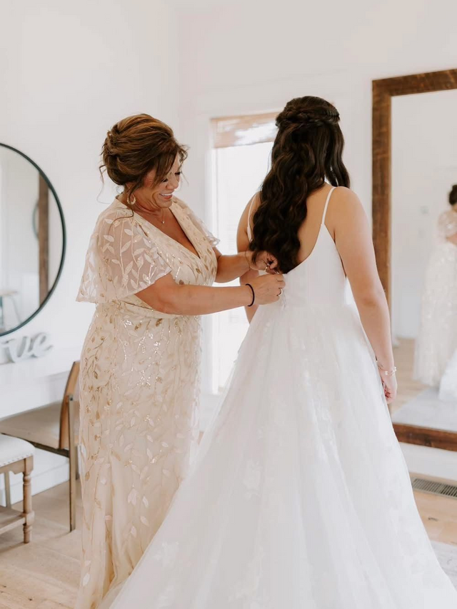 pretty DIONE|Fashion Plus Size V Neck Mermaid Sequin & Tulle Evening Dress Fan Photos 1
