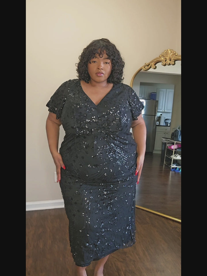 ever PALMER|Sequin Embroidery Mermaid Formal Dress Fan Photos video 12