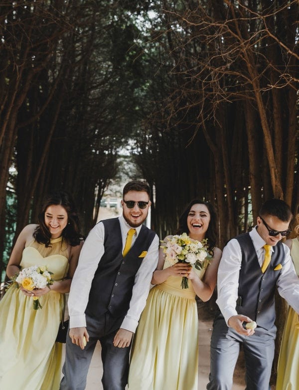What Color Suits Go Best with Black Bridesmaid Dresses?