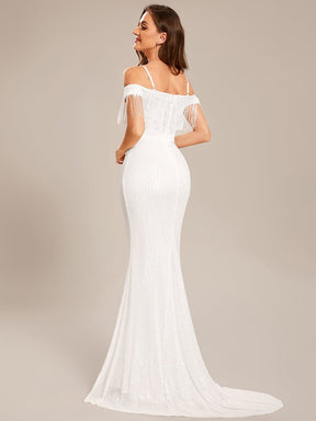 Custom Size Cold Shoulder Long Mermaid Bodycon Sequin Formal Dress