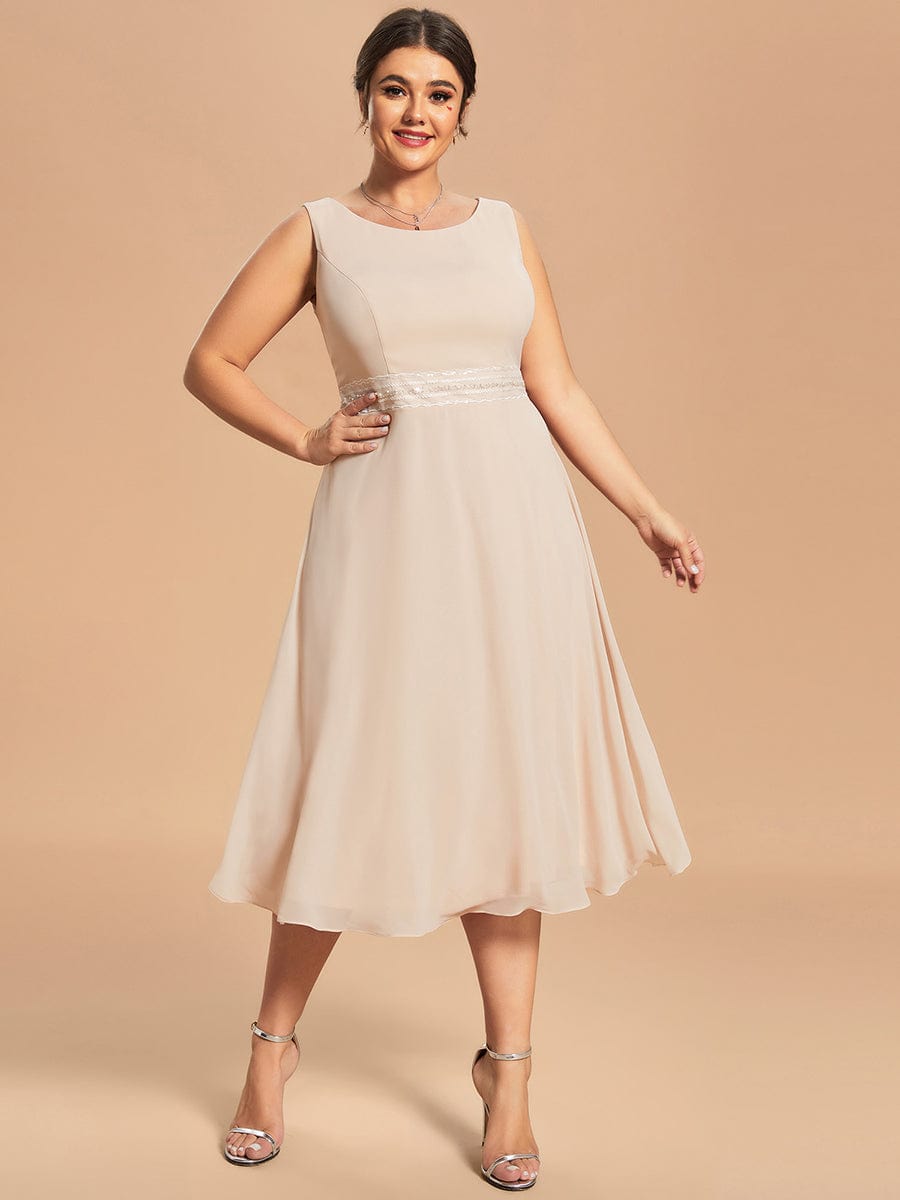 Custom Size Chiffon Two-Piece A-Line Mother of the Bride Dress with Long Sleeves Top