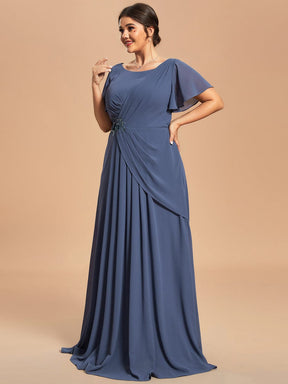 Custom Size Simple Pleated Chiffon A-Line Maxi Mother of the Bride Dress