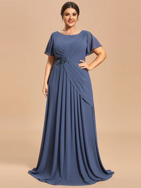 Custom Size Simple Pleated Chiffon A-Line Maxi Mother of the Bride Dress