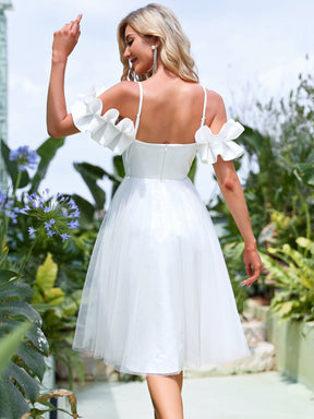 Custom Size Extraordinary Sleeve Cocktail Dress with Spaghetti Straps