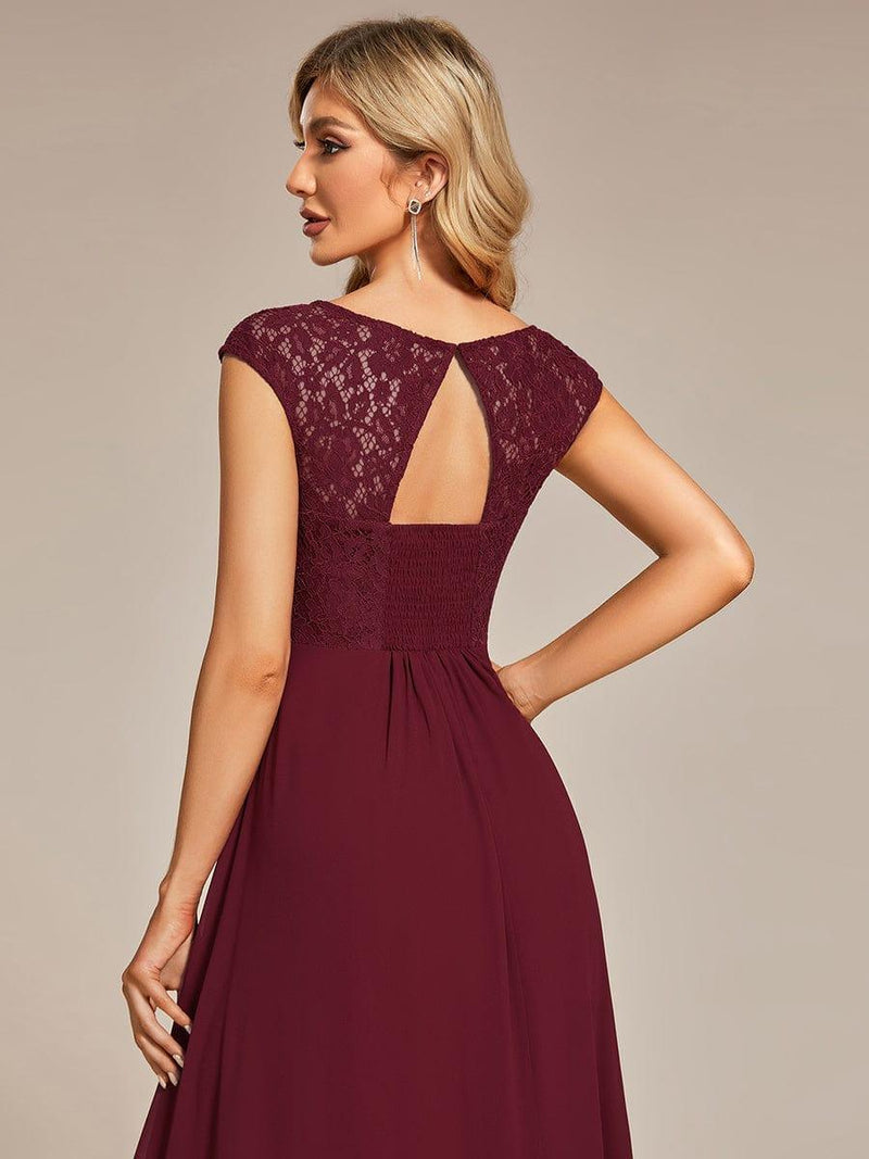 Lace and Chiffon Full Length Dresses Sunset