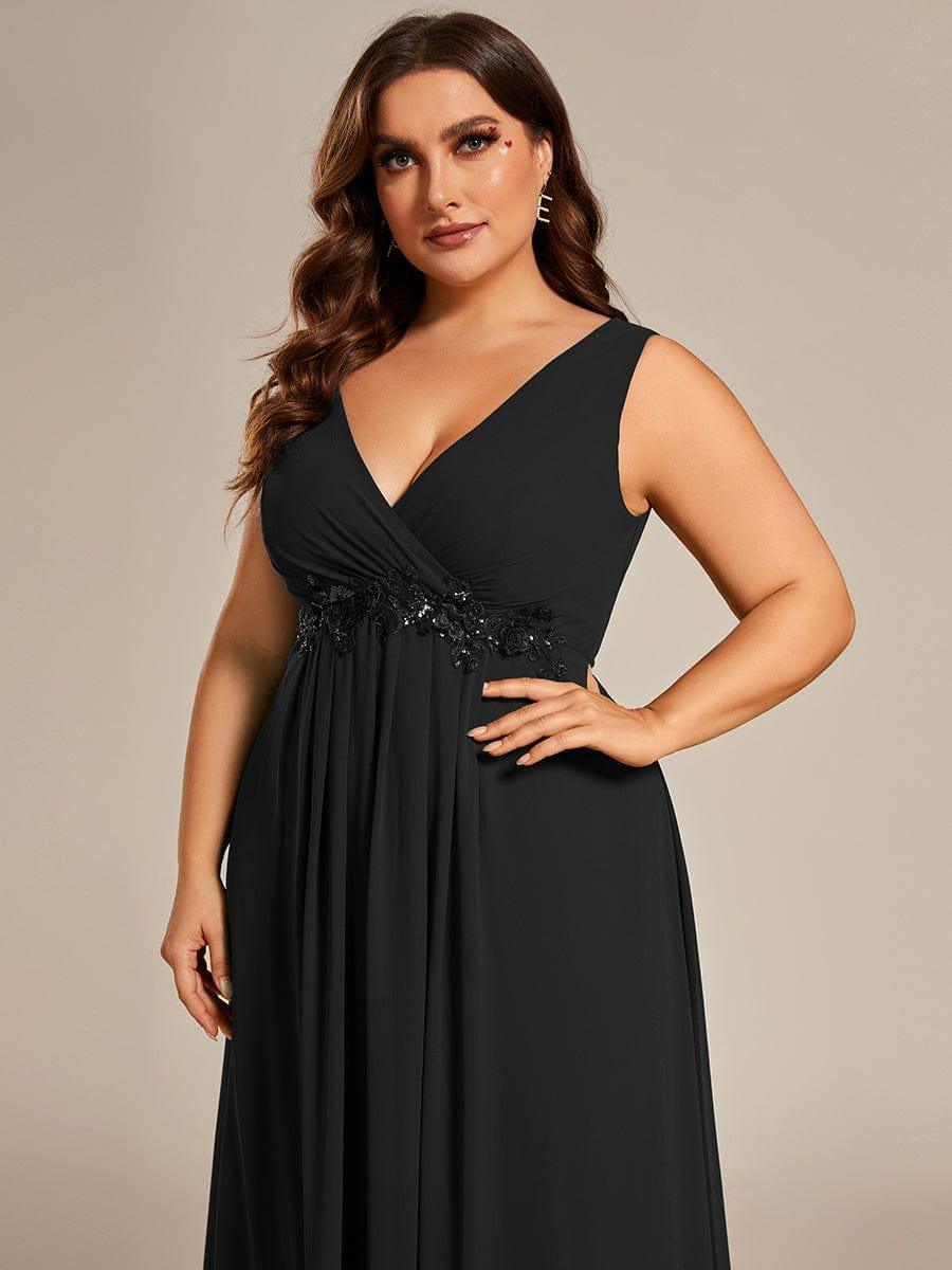 Black chiffon formal dress deals