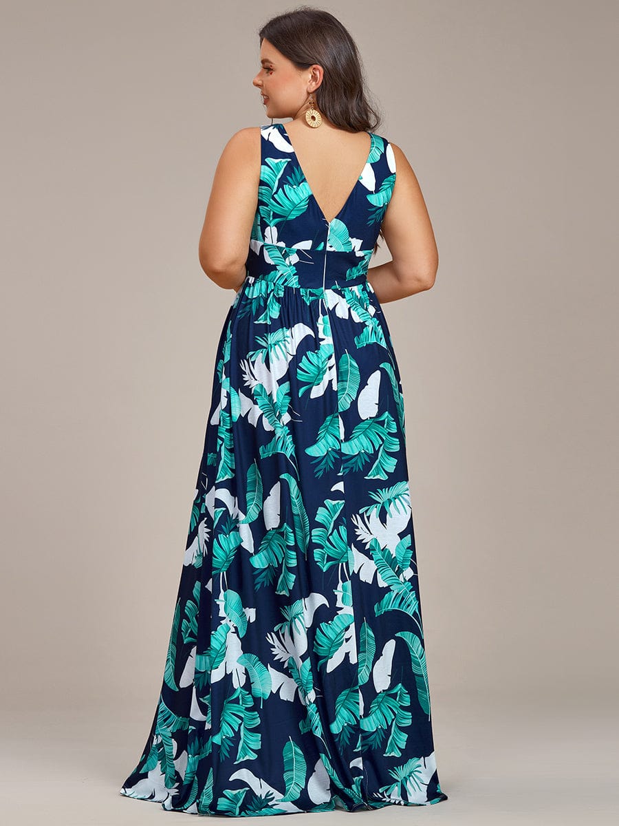 Navy Blue Plus Size Plus Prom Dresses 2022 With V Neck, Floral Appliques,  And A Line Silhouette Floor Length Chiffon Formal Evening Gown From  Weddingteam, $126.54 | DHgate.Com
