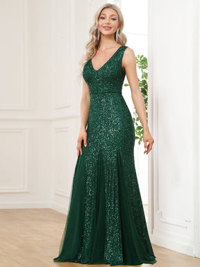 Sleeveless Bodycon Asymmetrical Hem Evening Dress