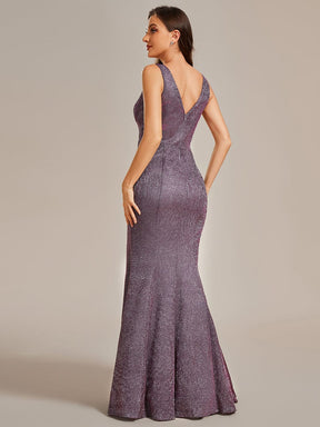 Sparkling Sleeveless High Slit Mermaid Glitter Evening Dress