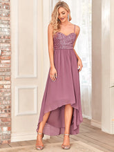 Asymmetrical Hemline Ethereal Evening Dress #color_Purple Orchid 