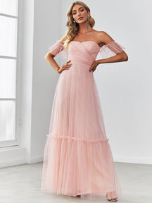 Pink Bridesmaid Gowns #style_EE50126PK