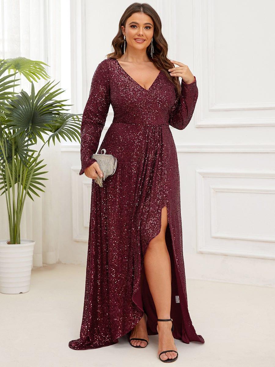 Plus Size Empire Waist Chiffon Formal Maxi Evening Dress