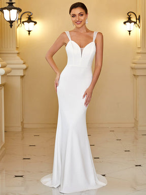 Sleeveless Sweetheart Bodycon Fishtail Wedding Dress