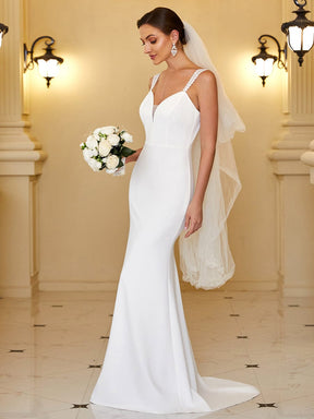 Sleeveless Sweetheart Bodycon Fishtail Wedding Dress