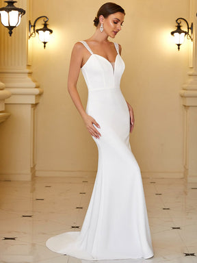 Sleeveless Sweetheart Bodycon Fishtail Wedding Dress