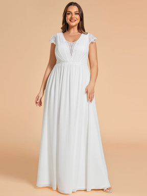 Plus Size Sleeveless V-Neck Chiffon Wedding Dresses