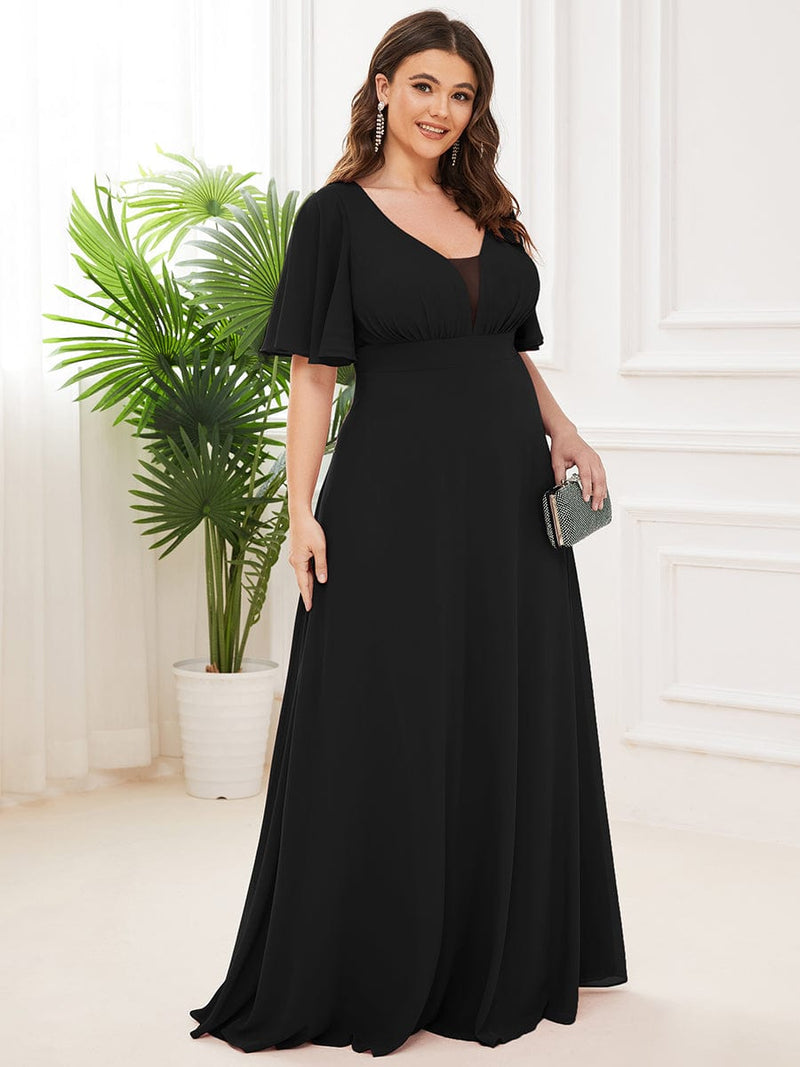 Custom Size Half Sleeve Chiffon Mother of the Bride Dress - Ever-Pretty US