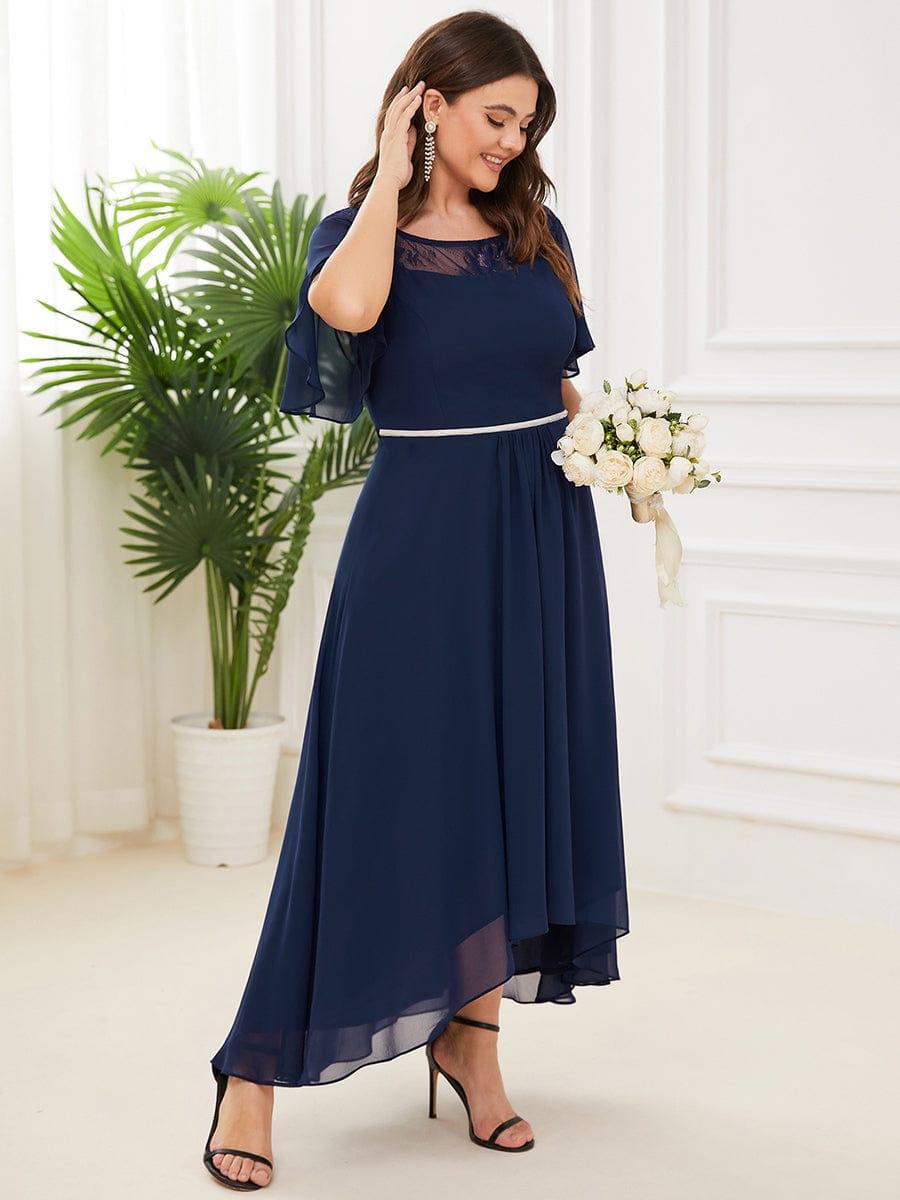 navy mother of the groom dress WEDTREND Women Sparkly Sheath Satin Bride with silhouette:Bodycon Color:Indigo Brown Draped Long Dress