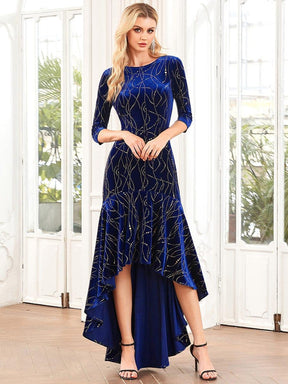 Velvet high low sales dress