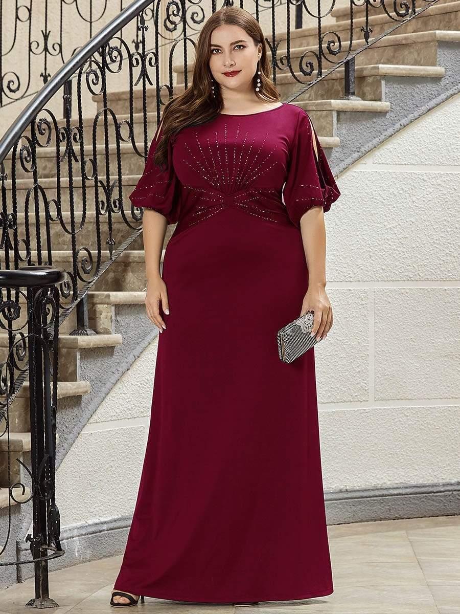 Simple long gown on sale for plus size