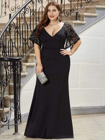 Plus Size Sequin Dresses | Party-Ready Sparkle - Ever-Pretty US Plus Size Sequin Dresses | Party-Ready Sparkle - Ever-Pretty US