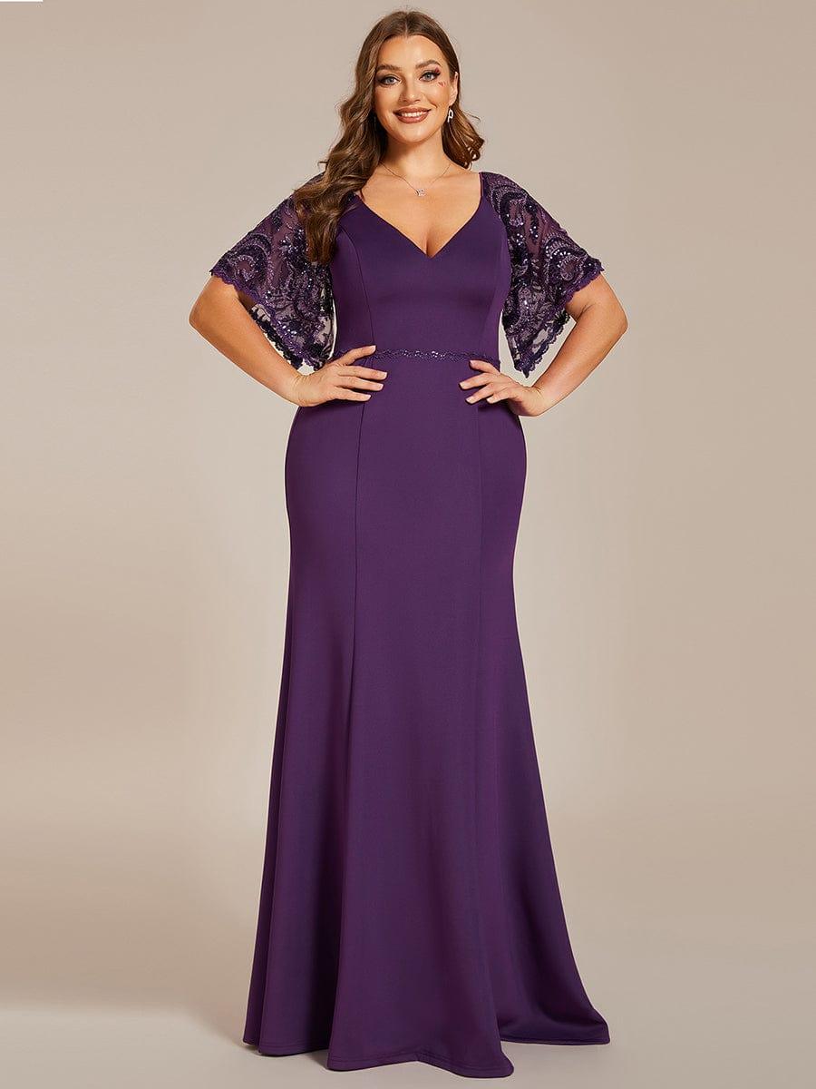 Custom Size V Neck Elegant Fishtail Evening Dress Long Formal Dresses