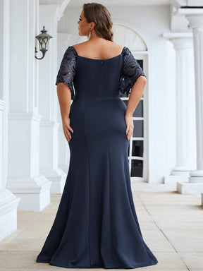 Custom Size V Neck Elegant Fishtail Evening Dress Long Formal Dresses