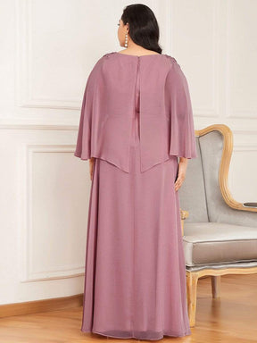 Custom Size Elegant V Neck Chiffon Evening Dresses with Flowy Sleeves