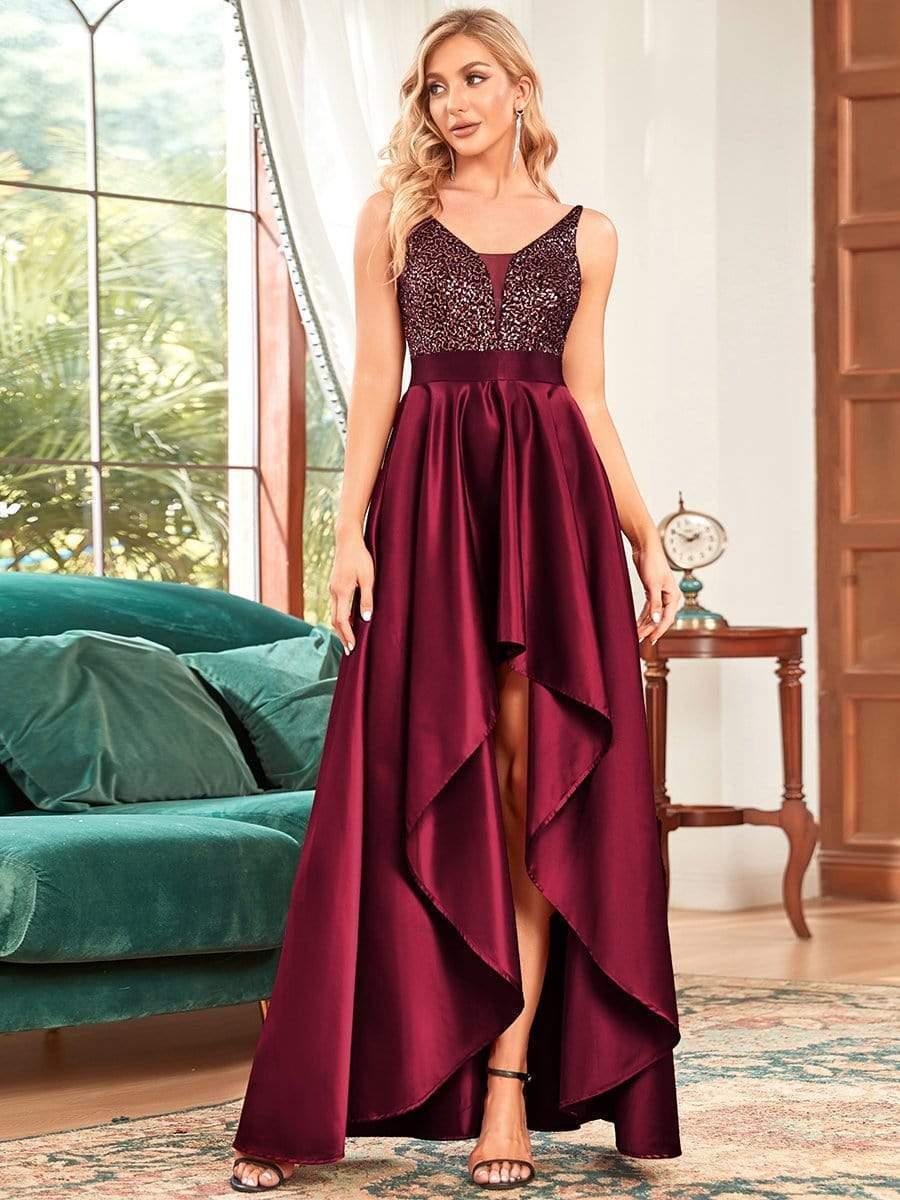 ever ALYNA|Sparkly Bodice High Low Prom Dresses for Women