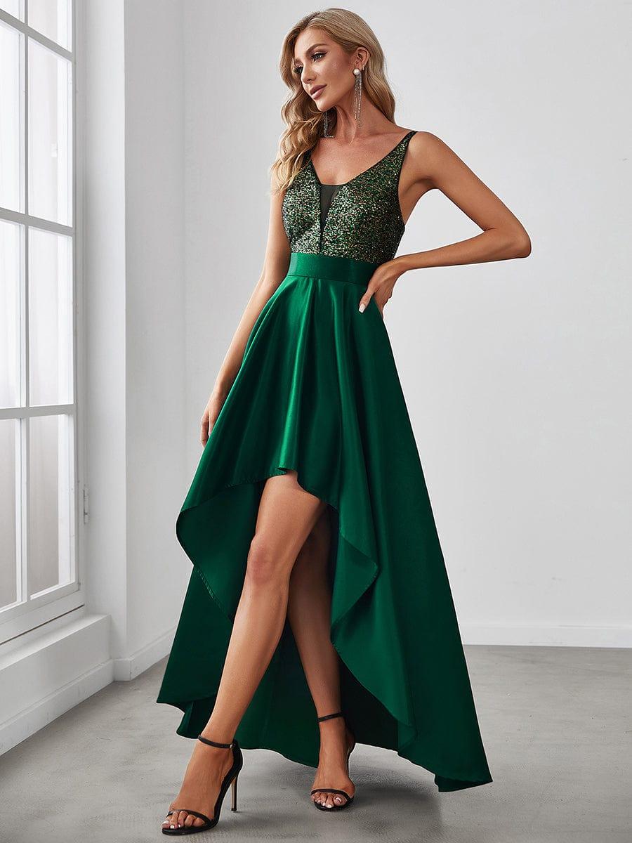 ever ALYNA|Sparkly Bodice High Low Prom Dresses for Women