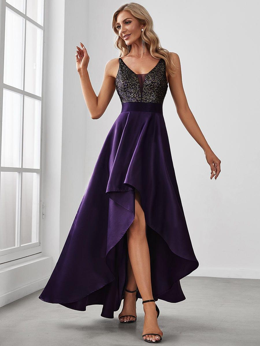 ever ALYNA|Sparkly Bodice High Low Prom Dresses for Women